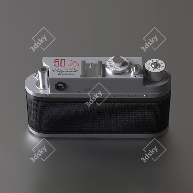 Vintage Zorki 4 Rangefinder Camera 3D model image 4