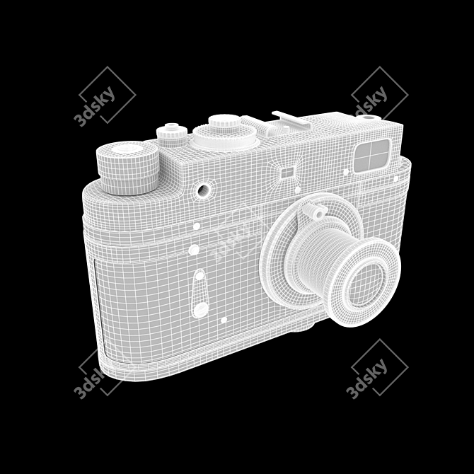 Vintage Zorki 4 Rangefinder Camera 3D model image 5