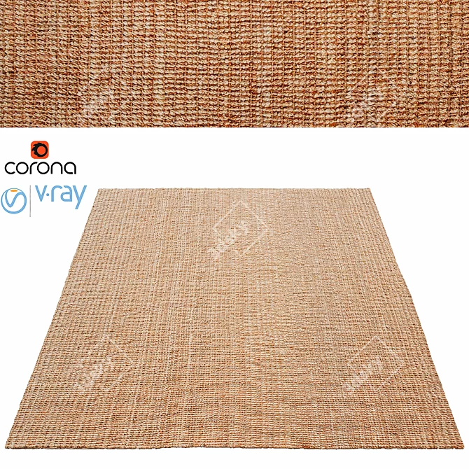 Natural Jute Rug by Serena & Lilly 3D model image 1