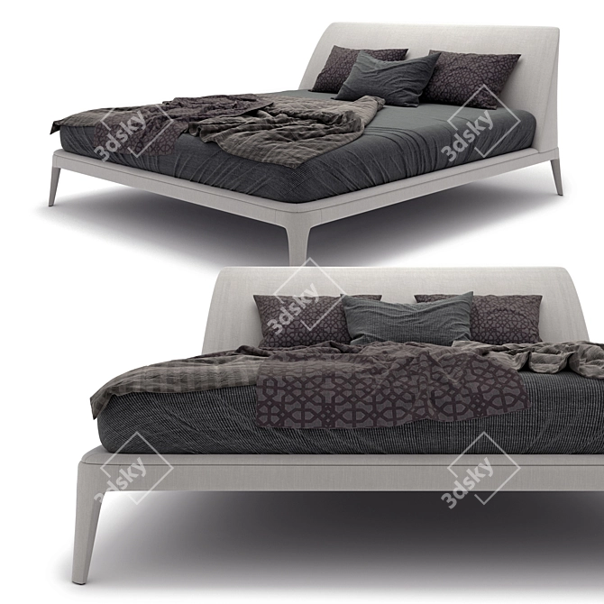 Modern Kelly Poliform Bed 3D model image 2