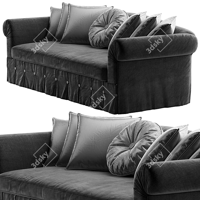 Elegant Modern Sofa: Gianfranco-Ferre_STEPHANY 3D model image 4