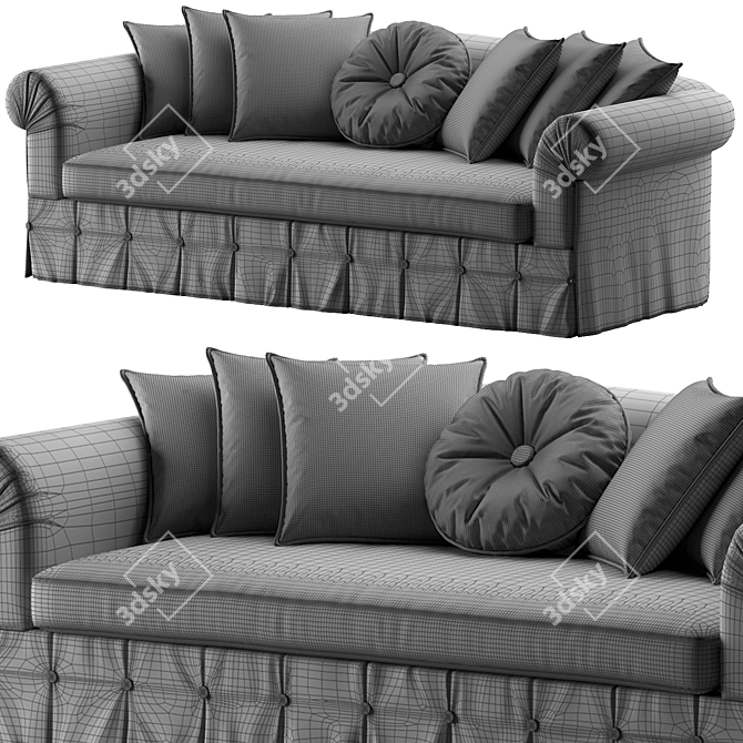 Elegant Modern Sofa: Gianfranco-Ferre_STEPHANY 3D model image 5