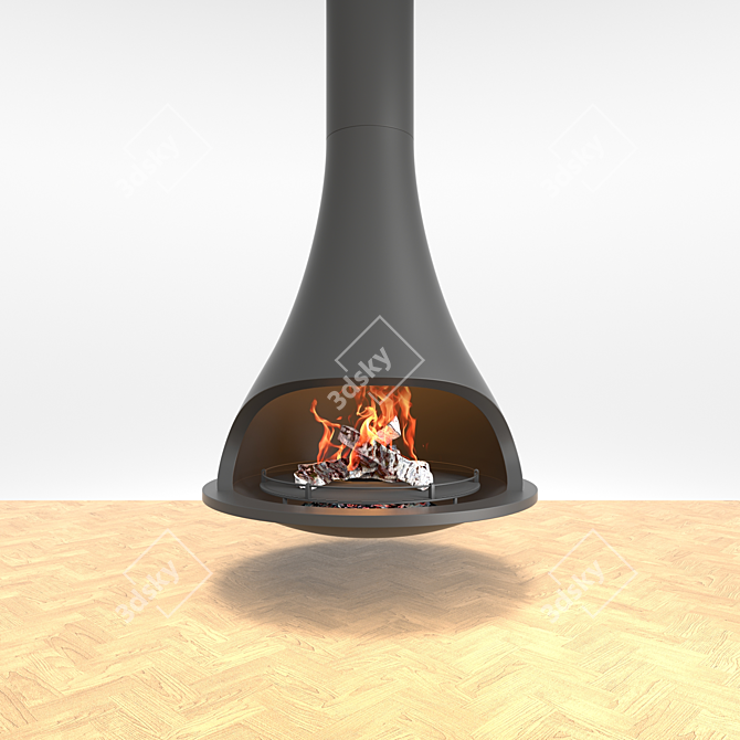 Tatiana Mosaic Electric Fireplace 3D model image 1