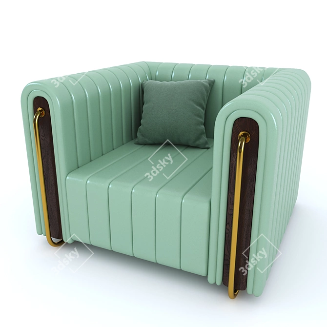 Mezzo RIVERS Armchair: Stylish, Comfortable, Timeless 3D model image 4