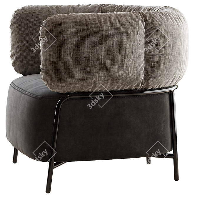 Sophisticated Leather Armchair for Modern Spaces 3D model image 3