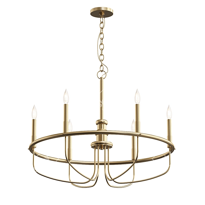 Elegant Venumblack Chandelier 3D model image 1