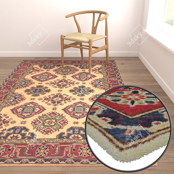 High-Quality Carpet Set 3D model image 5