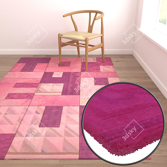 1941 Carpets Set: High-Quality Textures for Close and Distant Shoots 3D model image 5