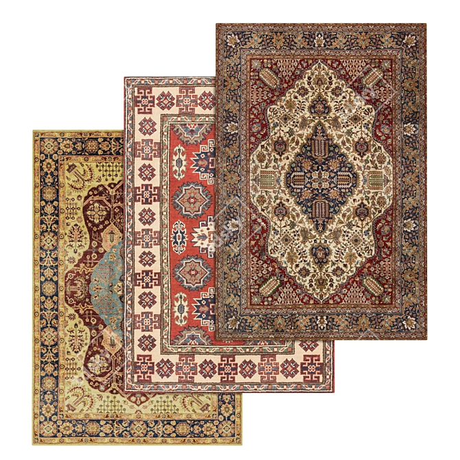 1942 Carpets Set: High-Quality Textures for Close and Far Perspectives 3D model image 1