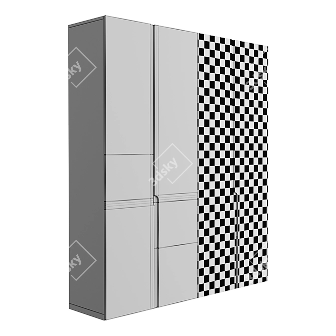 Sleek Wardrobe for Chic Interiors 3D model image 5