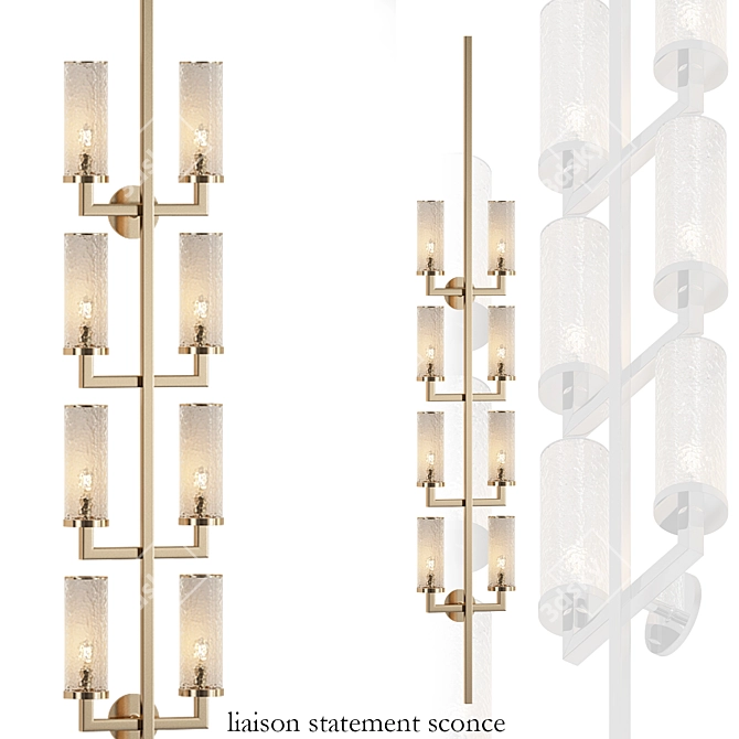 Elegant Liaison Sconce 3D model image 1