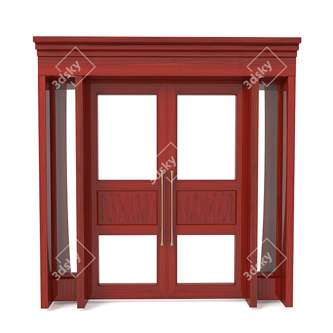 Elegant Classic Door 3D model image 1