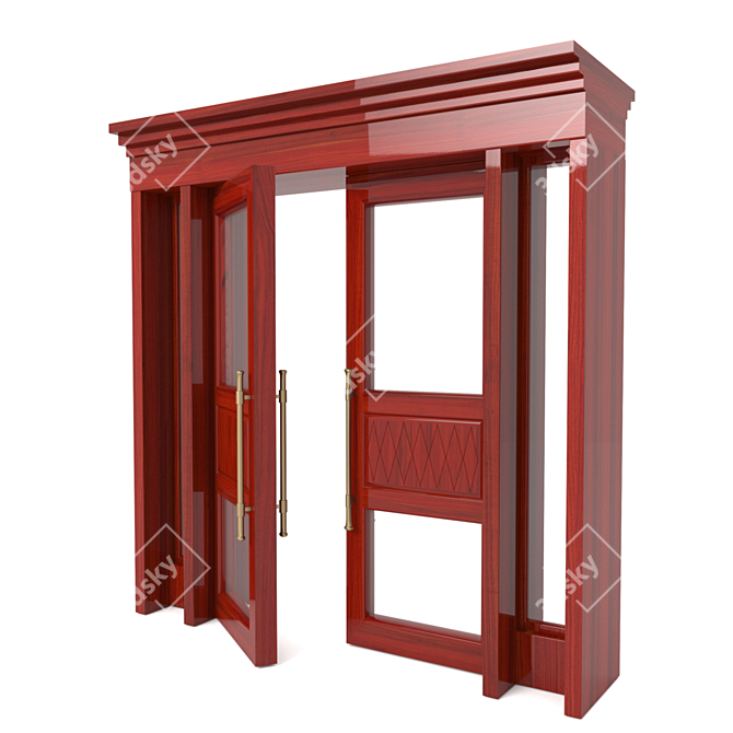 Elegant Classic Door 3D model image 2