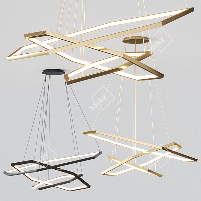 Vesanto Pendant Light: Modern Elegance by Cameron Design House 3D model image 1