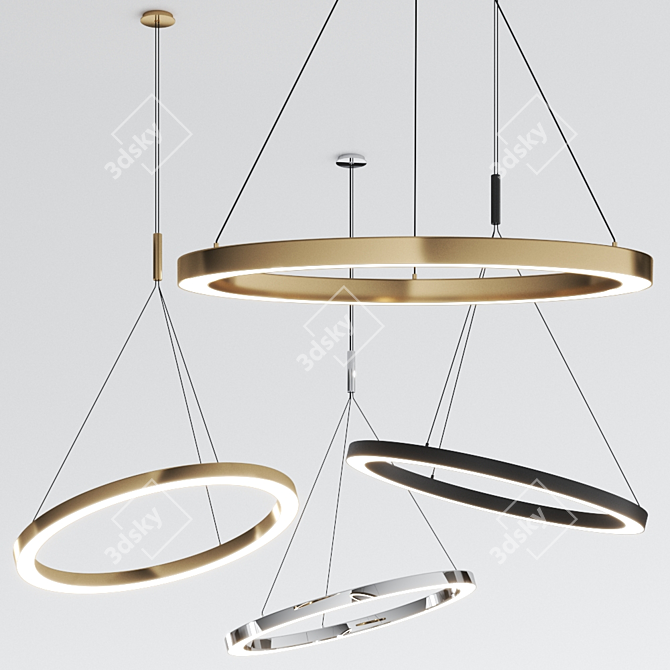 Sattler Circolo Tris: Contemporary German Lighting 3D model image 1