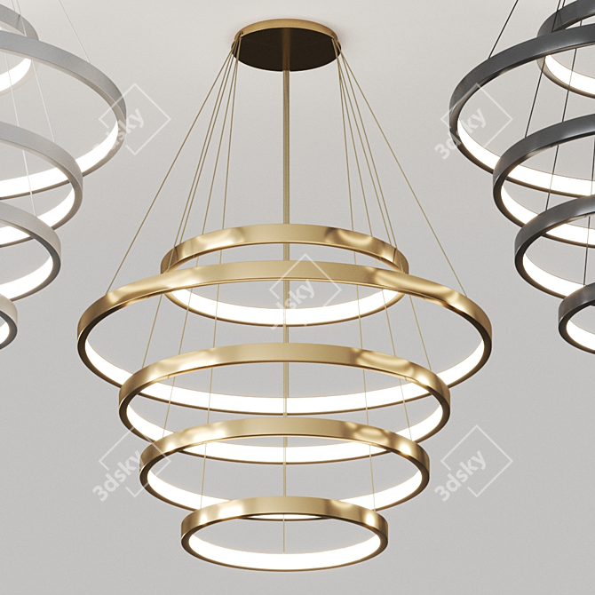 Title: Elegant Aura Taso Pendant by Cameron Design 3D model image 1