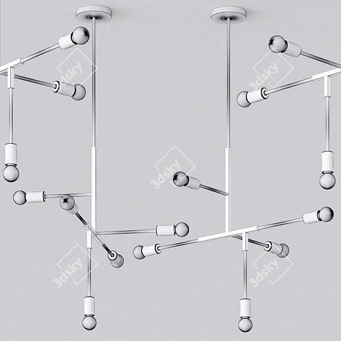 Elegant Cliff Suspension Light 3D model image 2