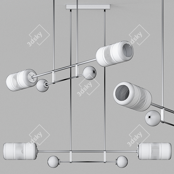 Elegant Lizak Pendant Light 3D model image 3