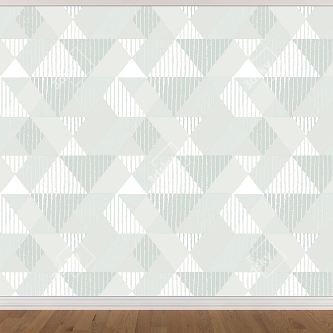 Seamless Wallpaper Set - 3 Colors 3D model image 3