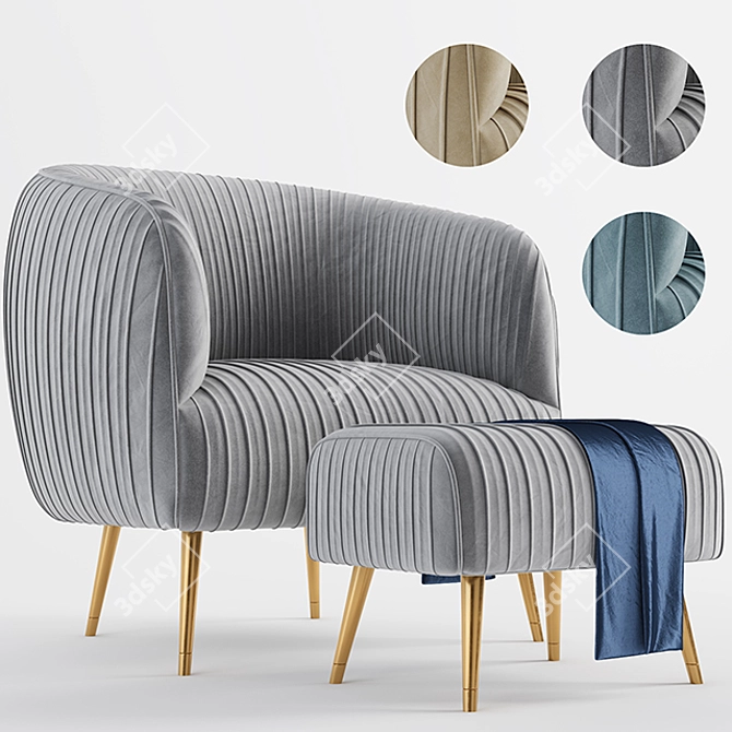 Elegant Sofa Chair: Compact and Stylish 3D model image 1