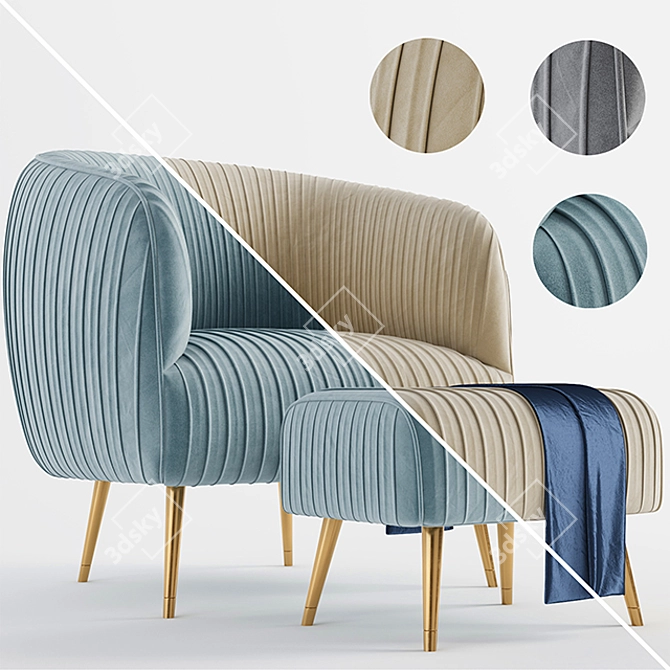 Elegant Sofa Chair: Compact and Stylish 3D model image 2