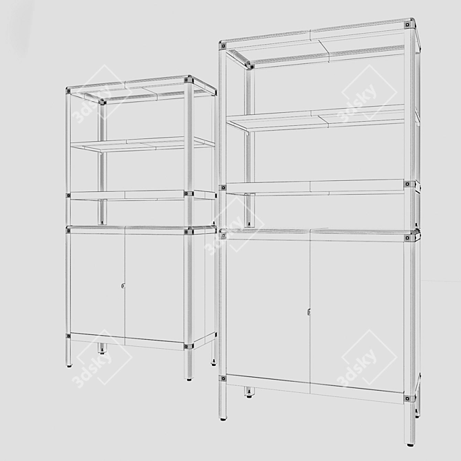 Sleek Kolbjorn Storage Unit 3D model image 6