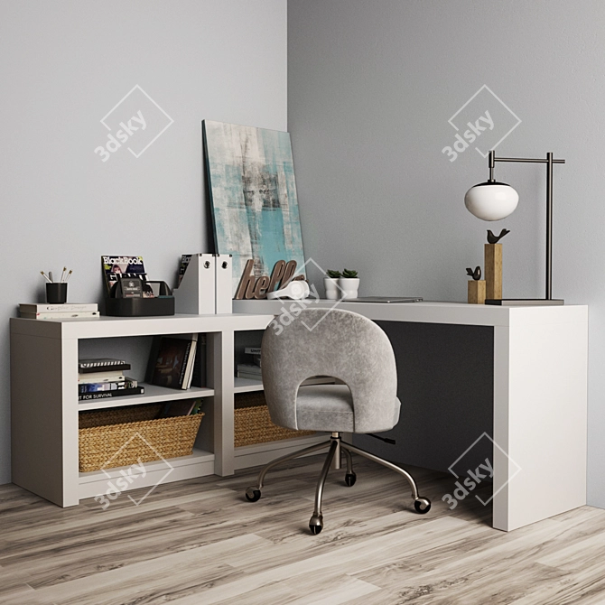 Dillon Peninsula Desk Set 3D model image 2