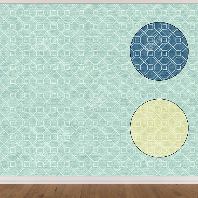 Seamless Wallpaper Set (3 Colors) 3D model image 1