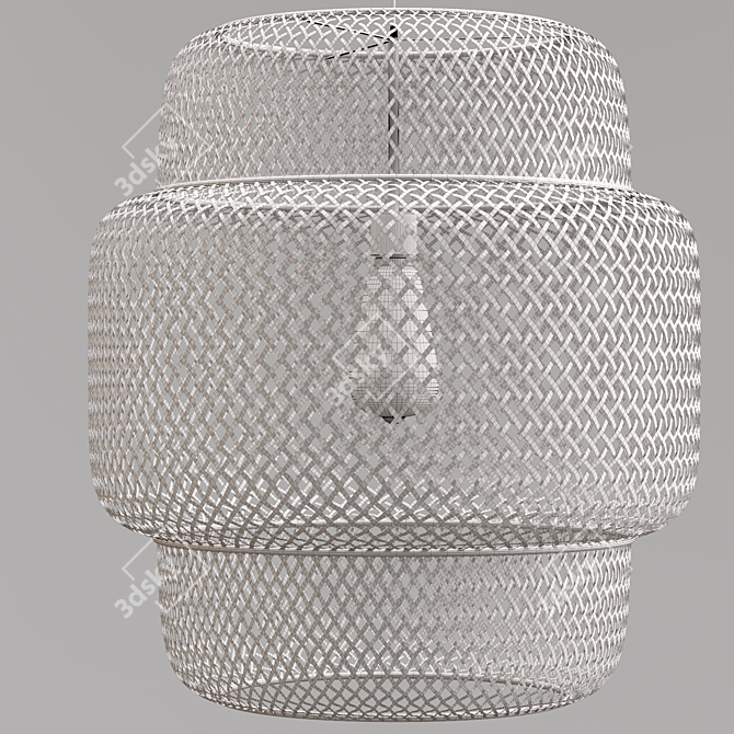 Handcrafted Rattan Pendant Lights 3D model image 4