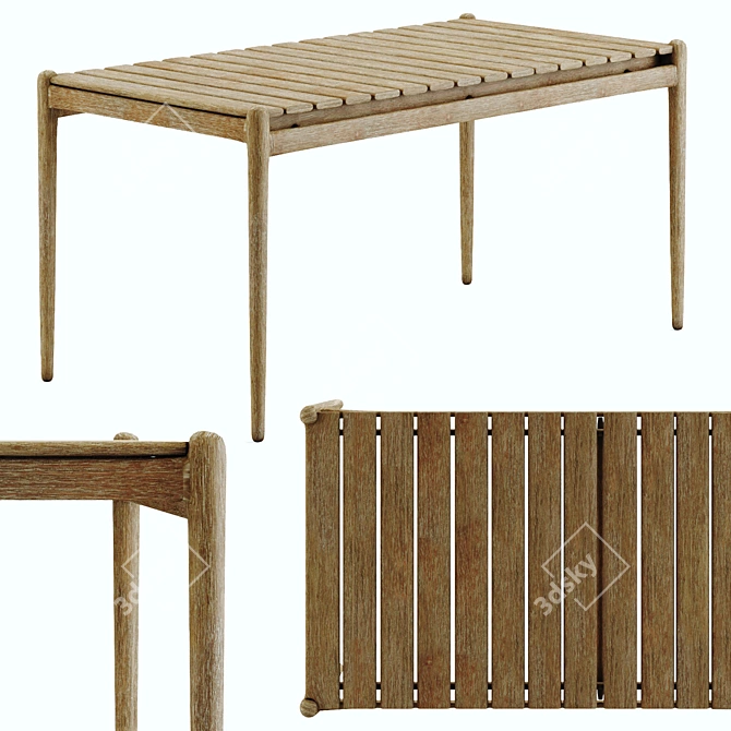 Eucalyptus Simja Outdoor Table 3D model image 4