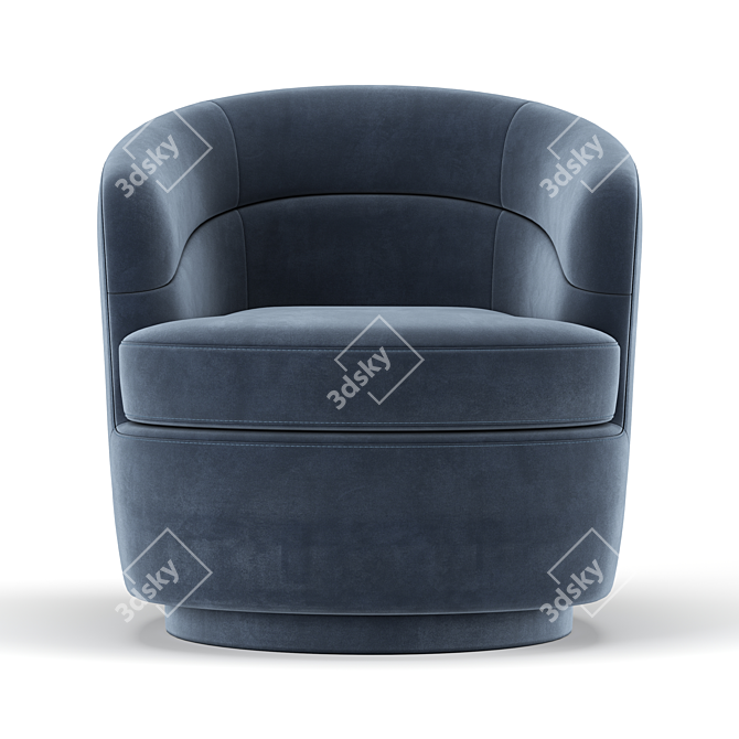 Elegant Viv Swivel Chair 3D model image 2