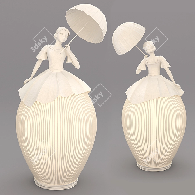 Dancing Umbrella Floor Lamp 3D model image 1