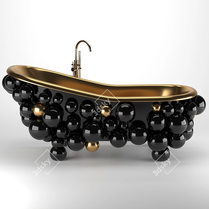 Newton Bathtub - Art Deco Style Luxury Bath 3D model image 2