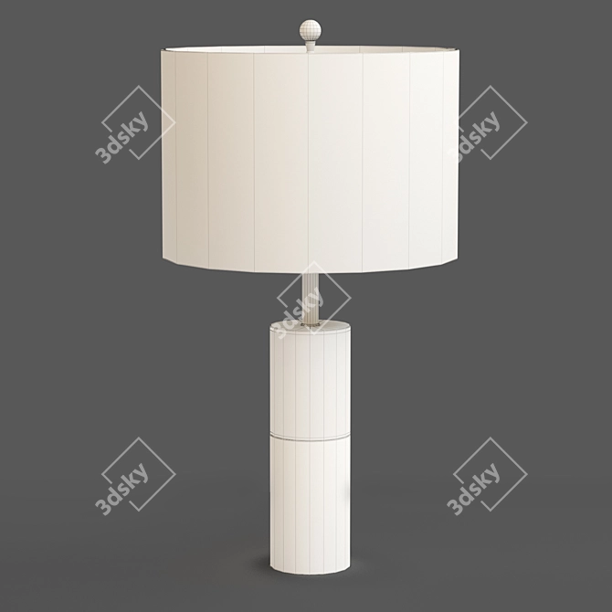 Sleek Gray and White Zoey Table Lamp 3D model image 3