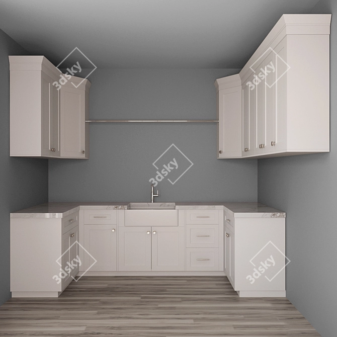 Sleek Laundry System Unit 3D model image 2