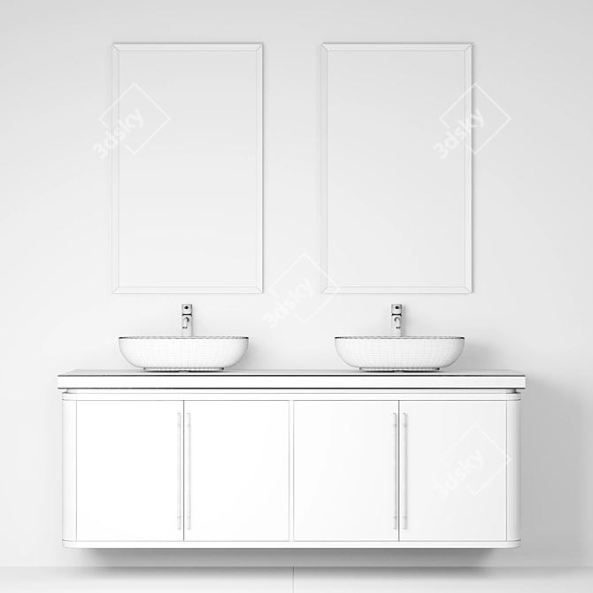 AP Elegant 3-Piece Bathroom Set 3D model image 6