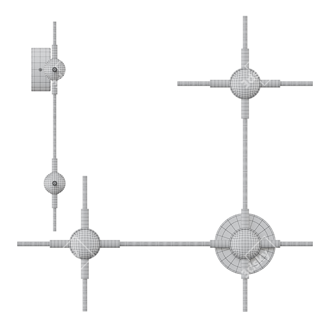 COSTELLA 3906/9WL Corner Shelf - Sleek and Versatile 3D model image 3