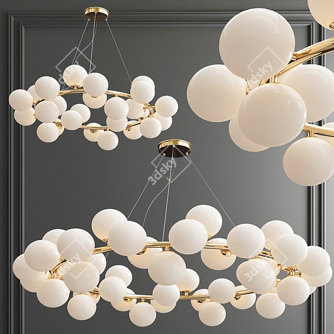 Mimosa Bubble Stik Chandelier 3D model image 2