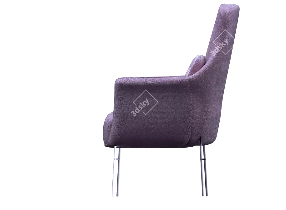 Sleek Contemporary Chair 3D model image 2