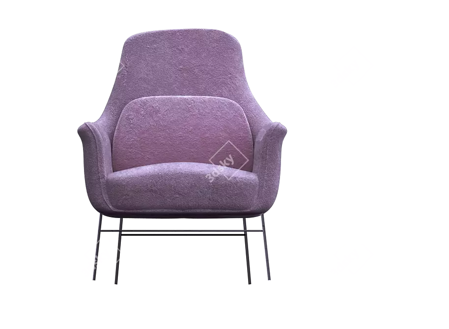 Sleek Contemporary Chair 3D model image 3