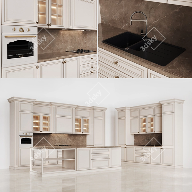 Elegant Extractor Hood 3D model image 1