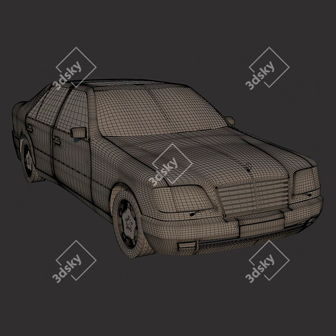 Classic Mercedes w140 - 3D Model 3D model image 5