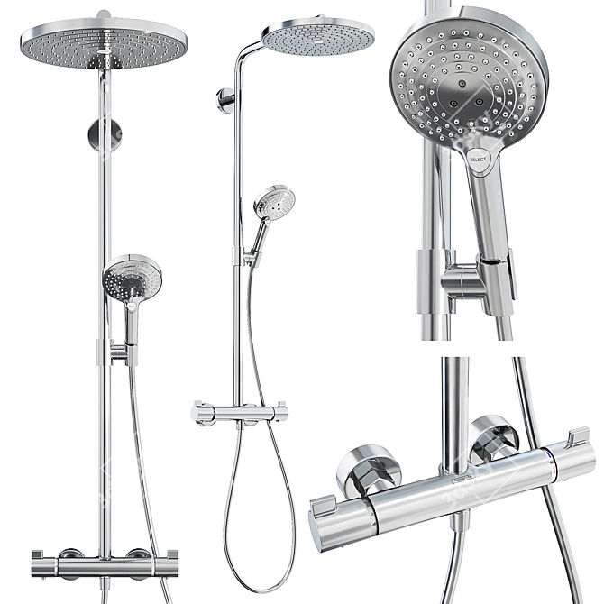 Ultimate Shower Experience: Hansgrohe Raindance 3D model image 1