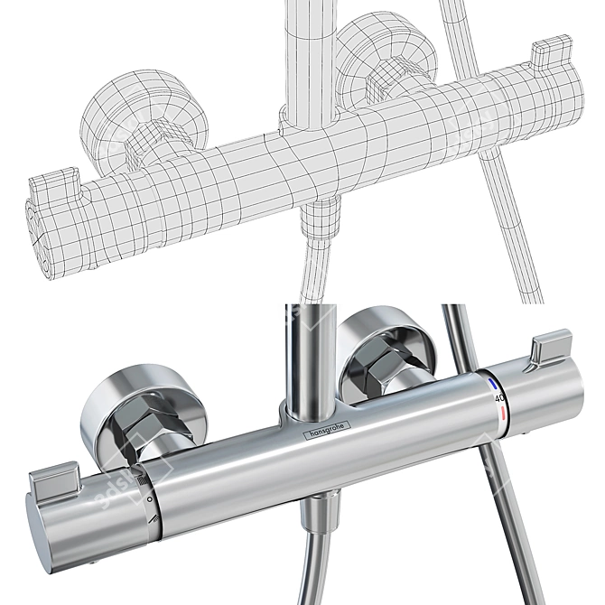 Ultimate Shower Experience: Hansgrohe Raindance 3D model image 3