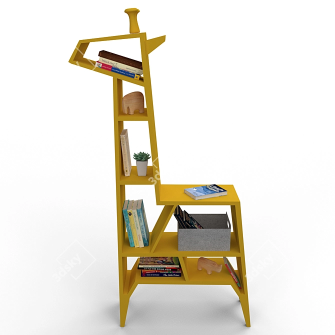 Giraffe Cabinet | Book and Toy Storage Solution 3D model image 1