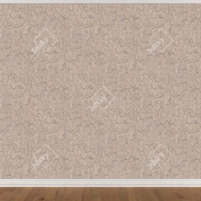 Seamless Wallpaper Set (3 Colors) 3D model image 2