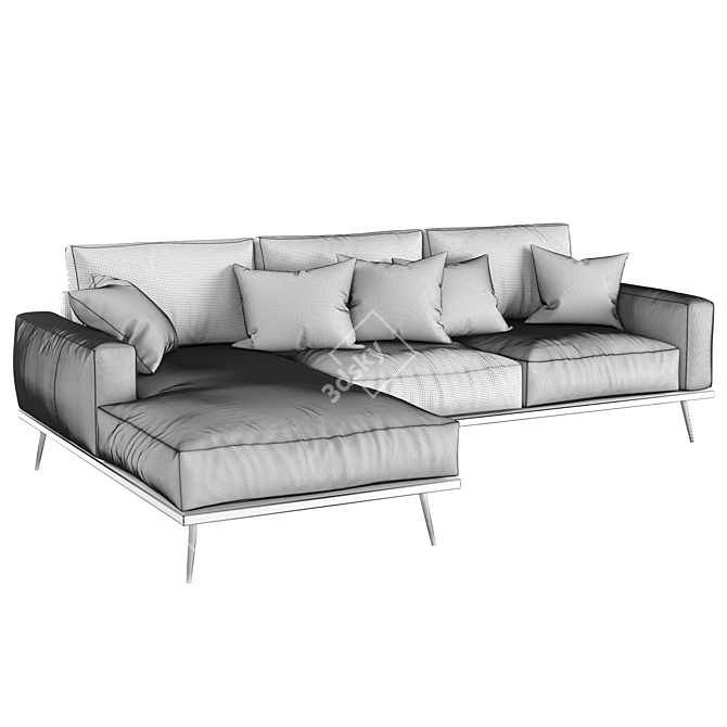 Stylish Ramin Furniture Set 3D model image 3