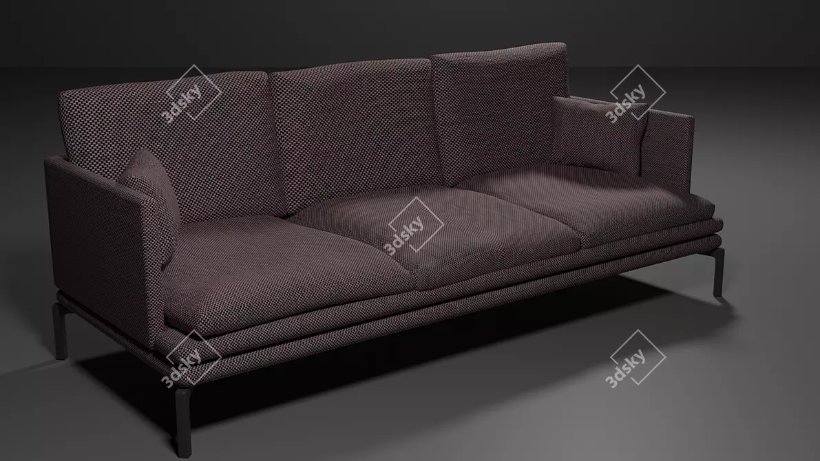 Cycles Render Blender Sofa 3D model image 2