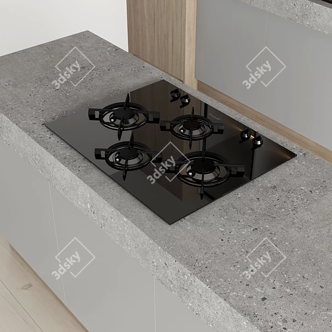 Modular Hadi Kitchen - Customizable & Space-saving 3D model image 3