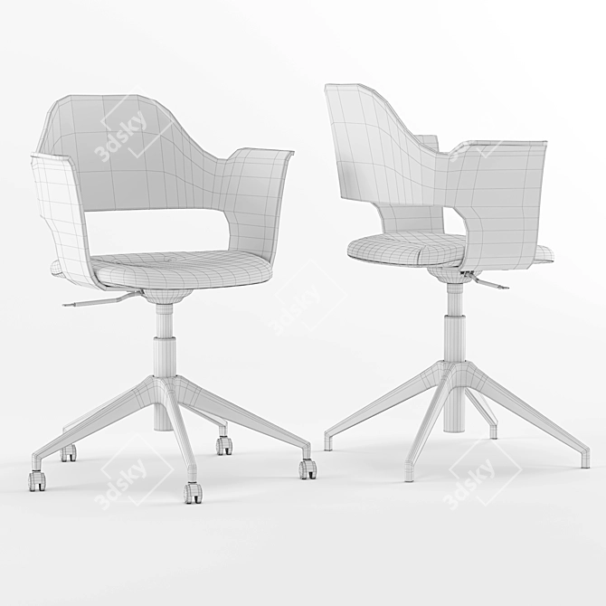 Ergonomic Fjällberget Chair - Ikea 3D model image 4